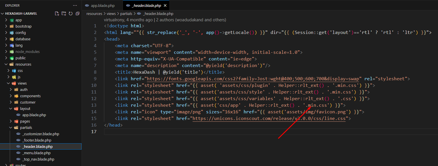 CSS Adjustment Screenshot
